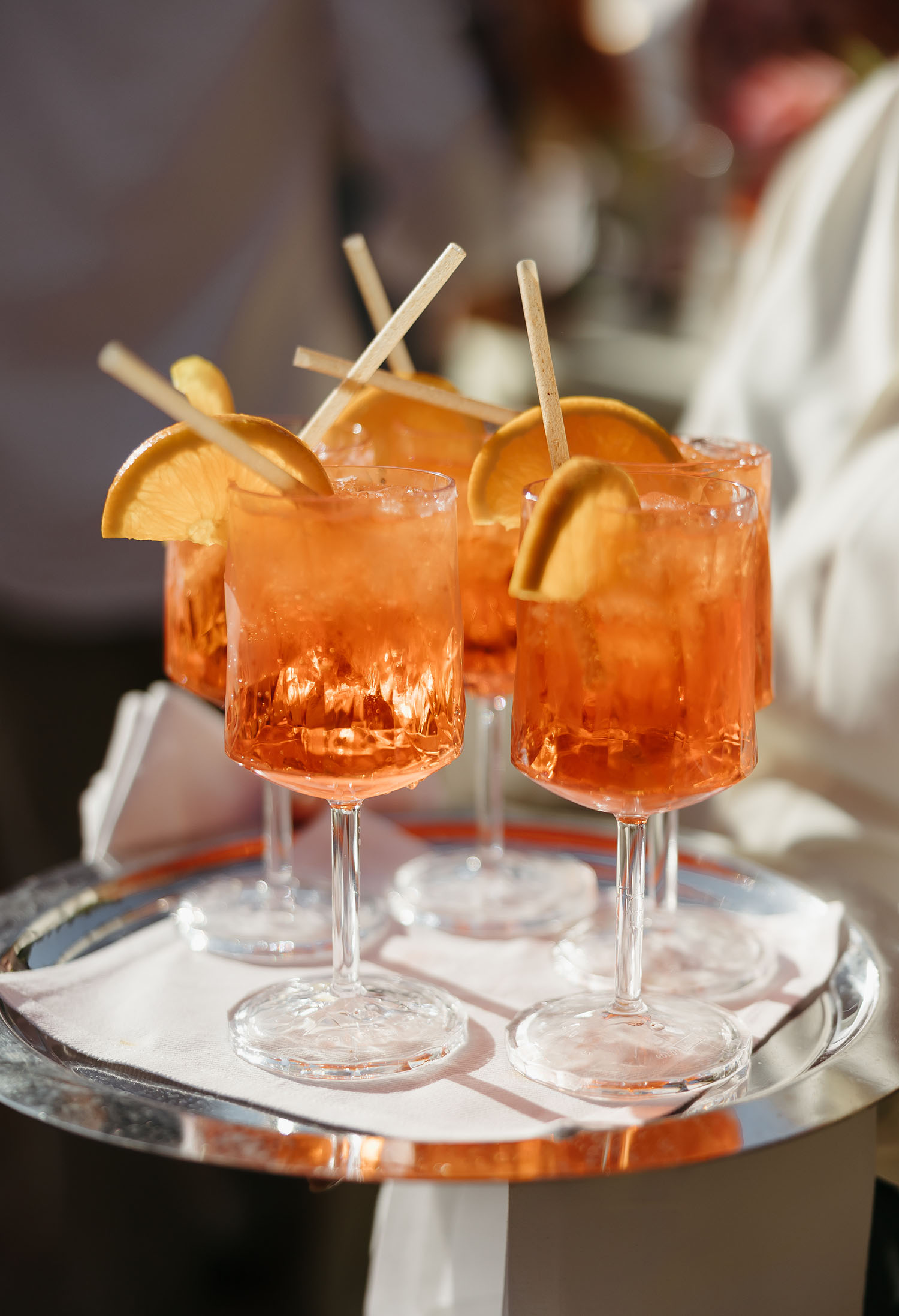 bright orange cocktail dress