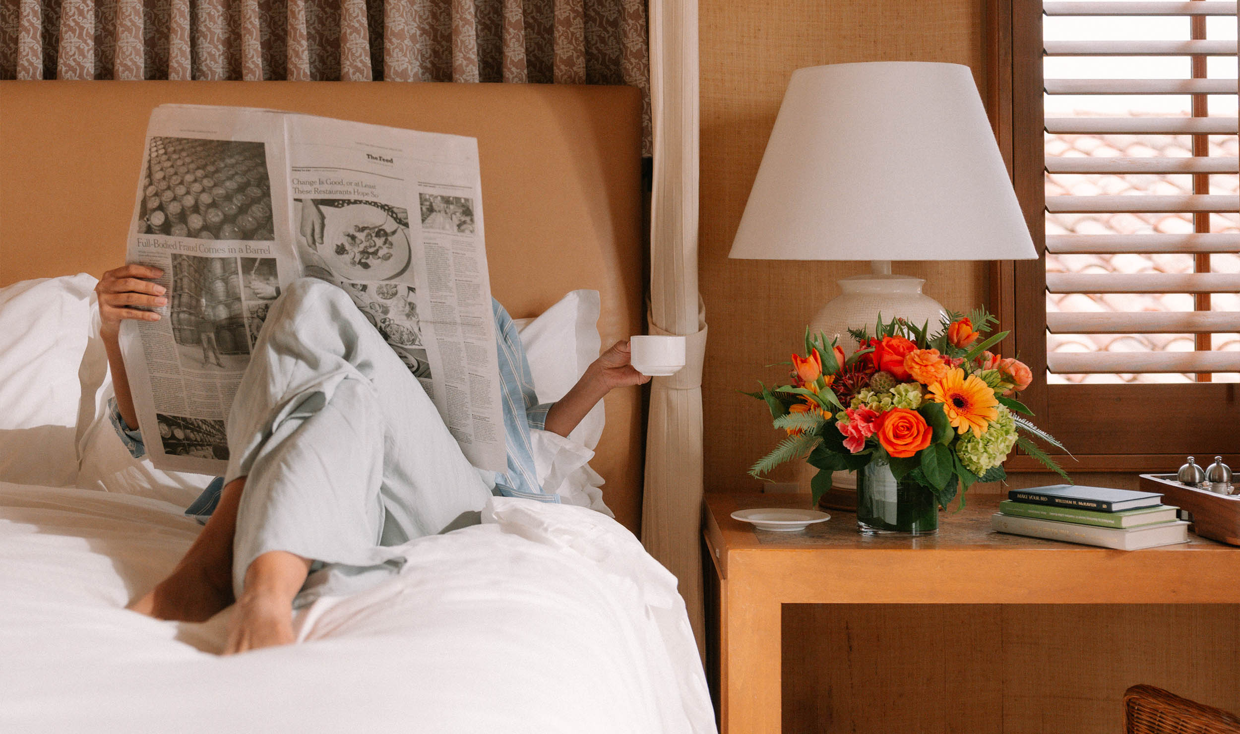 morning coffee in a villa