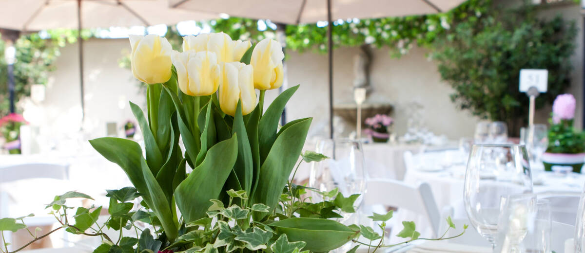 mar vista patio floral arrangement