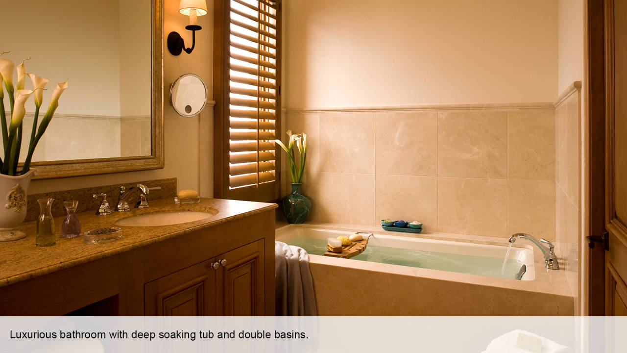 Deep Marble Soaking Tub